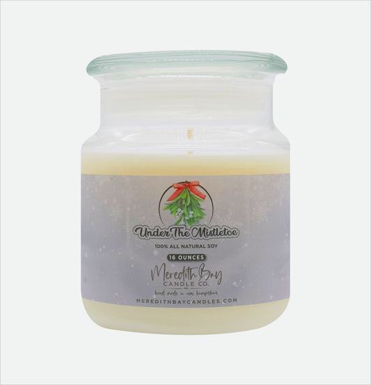 Under The Mistletoe Soy Candle Meredith Bay Candle Co 16 Oz 