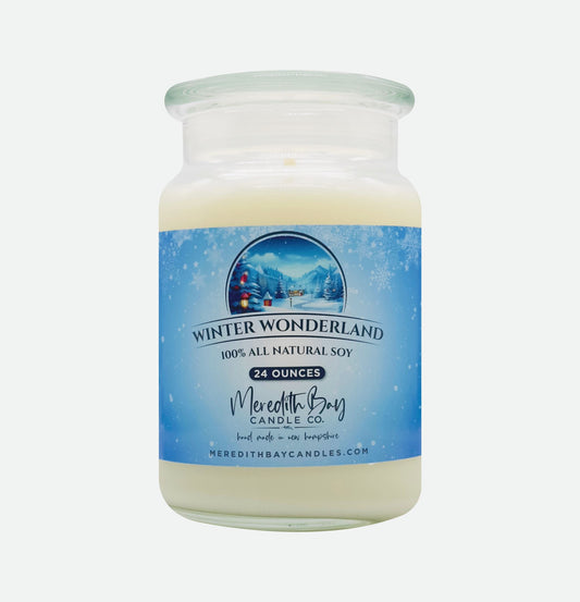 Winter Wonderland Soy Candle Meredith Bay Candle Co 24 Oz 