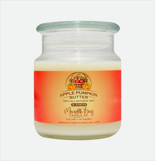 Apple Pumpkin Butter Soy Candle Soy Candle Meredith Bay Candle Co 16.0 Oz 
