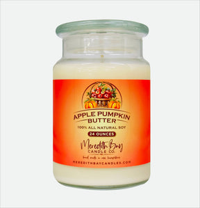 Apple Pumpkin Butter Soy Candle Soy Candle Meredith Bay Candle Co 24.0 Oz 
