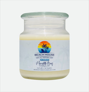 Beach House Soy Candle Soy Candle Meredith Bay Candle Co 16.0 Oz 