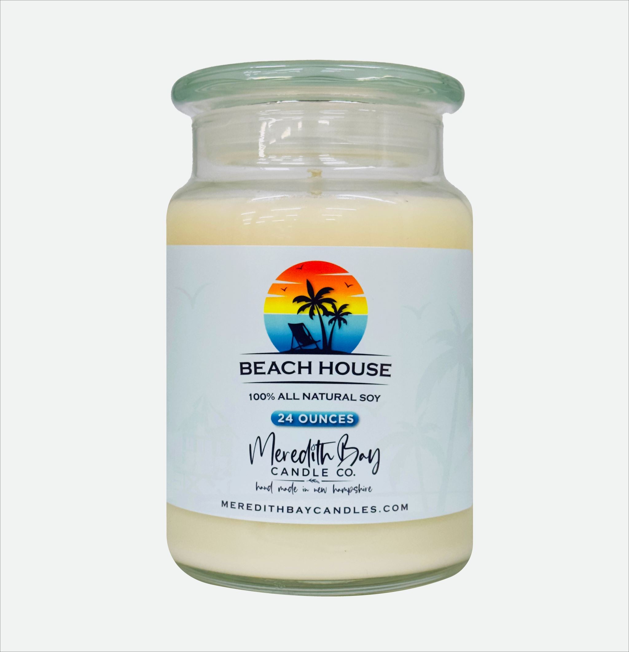 Beach House Soy Candle Soy Candle Meredith Bay Candle Co 24.0 Oz 