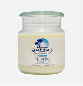 Beachwood Soy Candle Soy Candle Meredith Bay Candle Co 16 Oz 