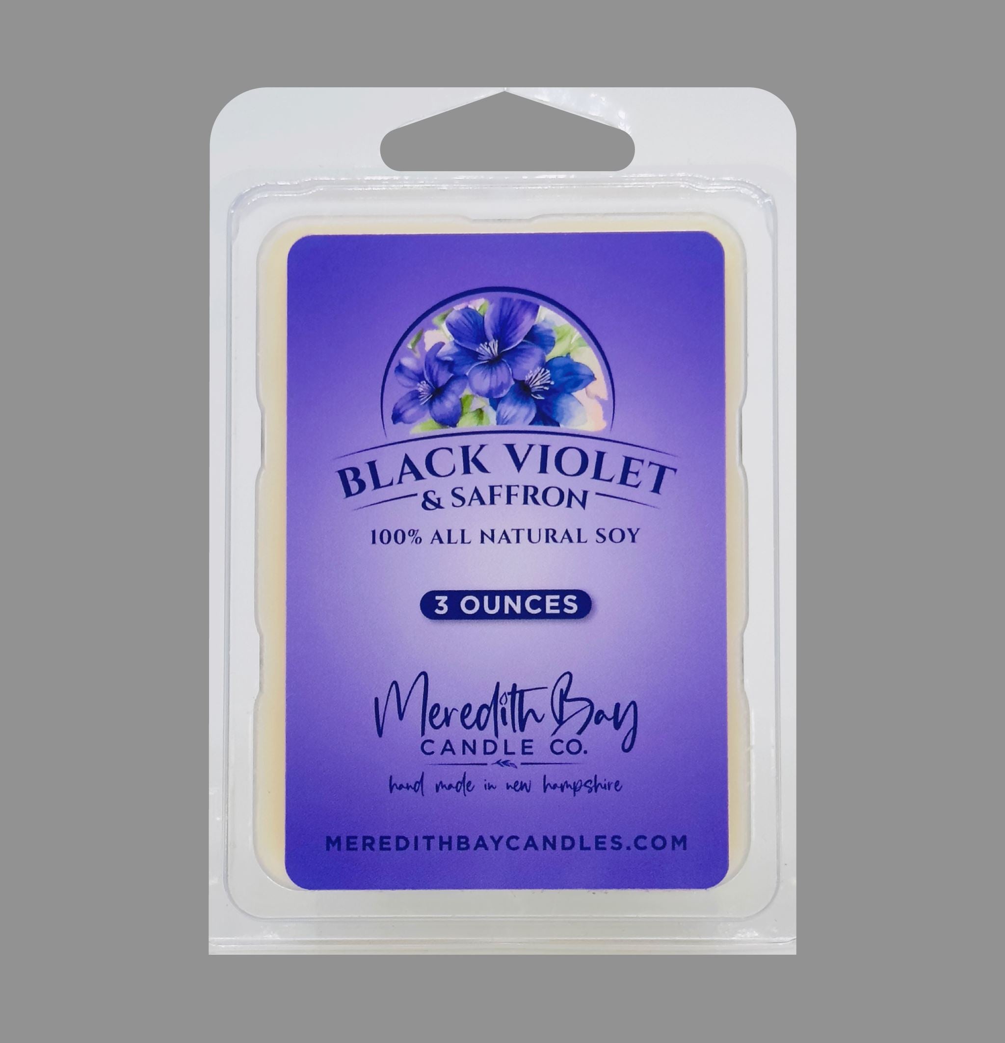 Black Violet & Saffron Wax Melt Wax Melt Meredith Bay Candle Co 