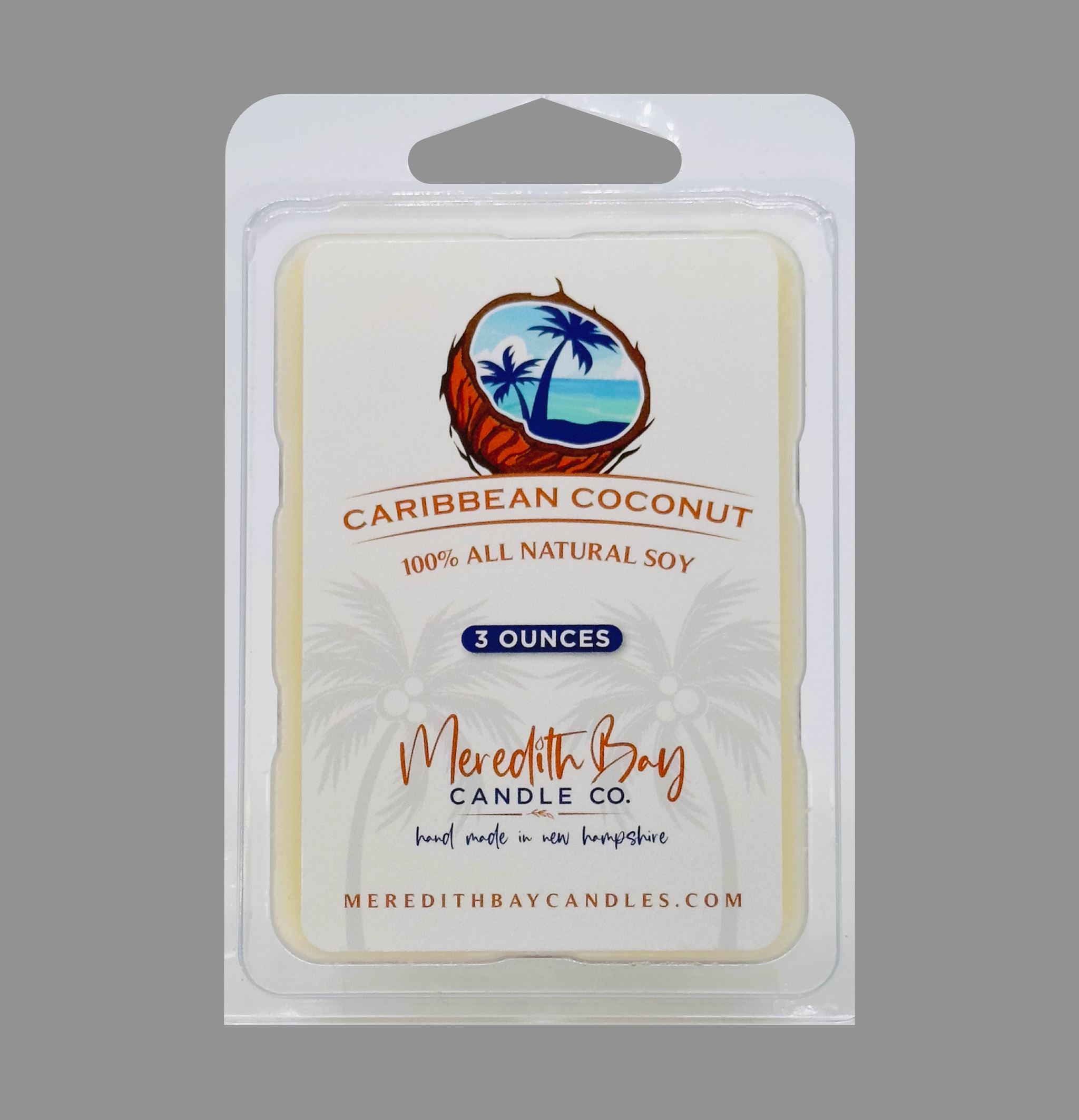 Caribbean Coconut Wax Melt Meredith Bay Candle Co 