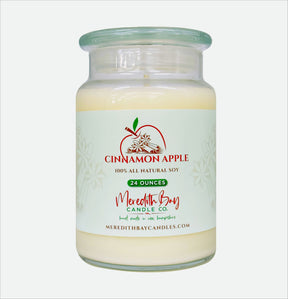 Cinnamon Apple Soy Candle Meredith Bay Candle Co 24 Oz 