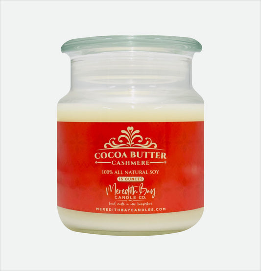 Cocoa Butter Cashmere Soy Candle Meredith Bay Candle Co 16.0 Oz 