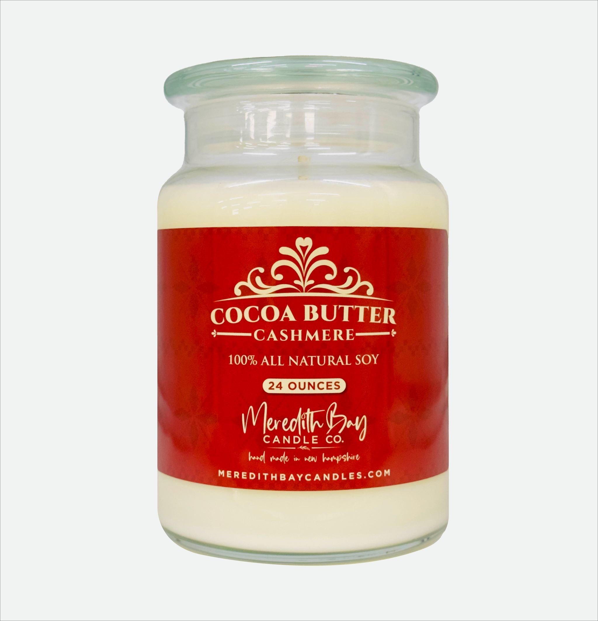 Cocoa Butter Cashmere Soy Candle Meredith Bay Candle Co 24.0 Oz 