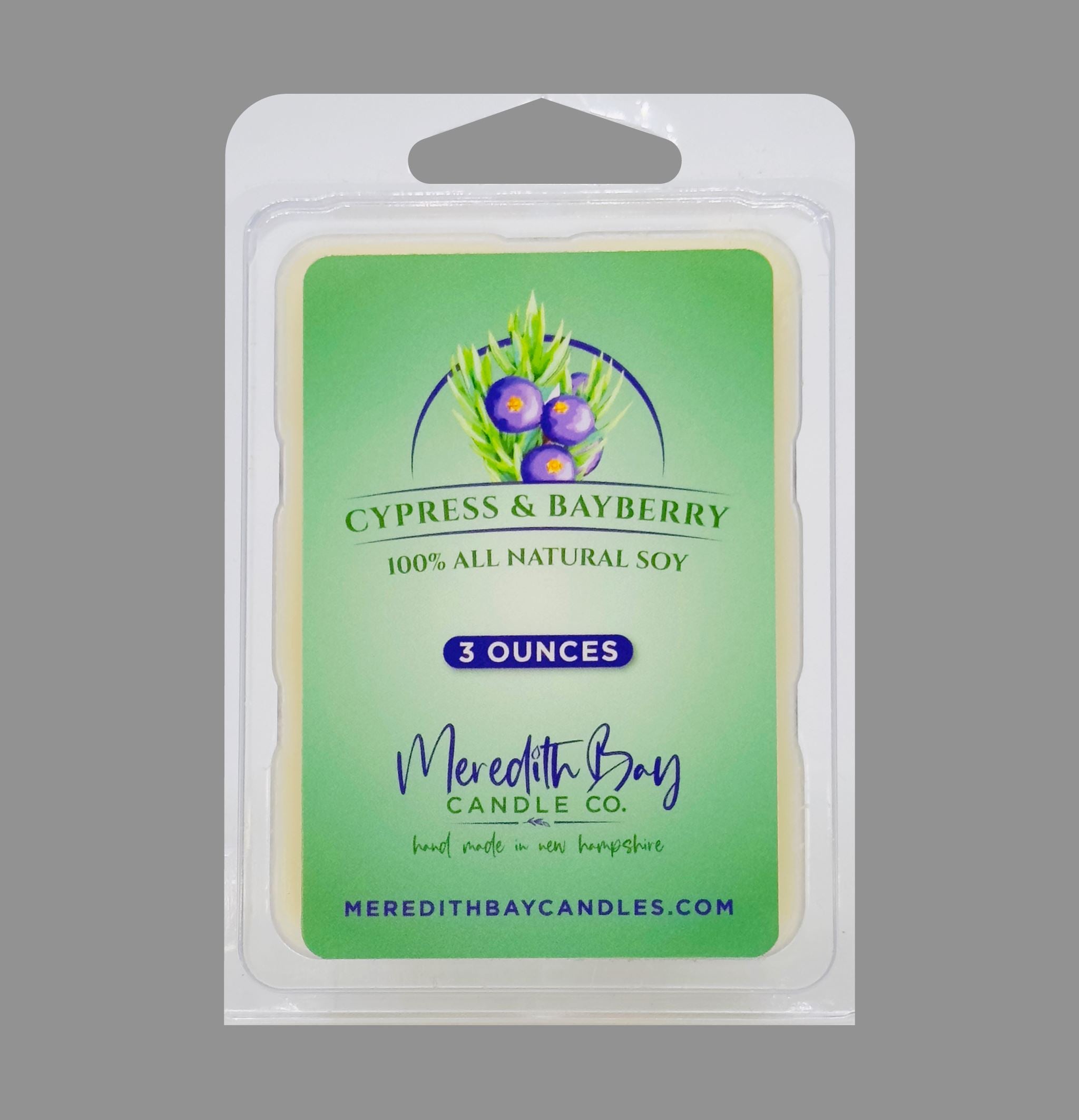 Cypress and Bayberry Wax Melt Meredith Bay Candle Co 