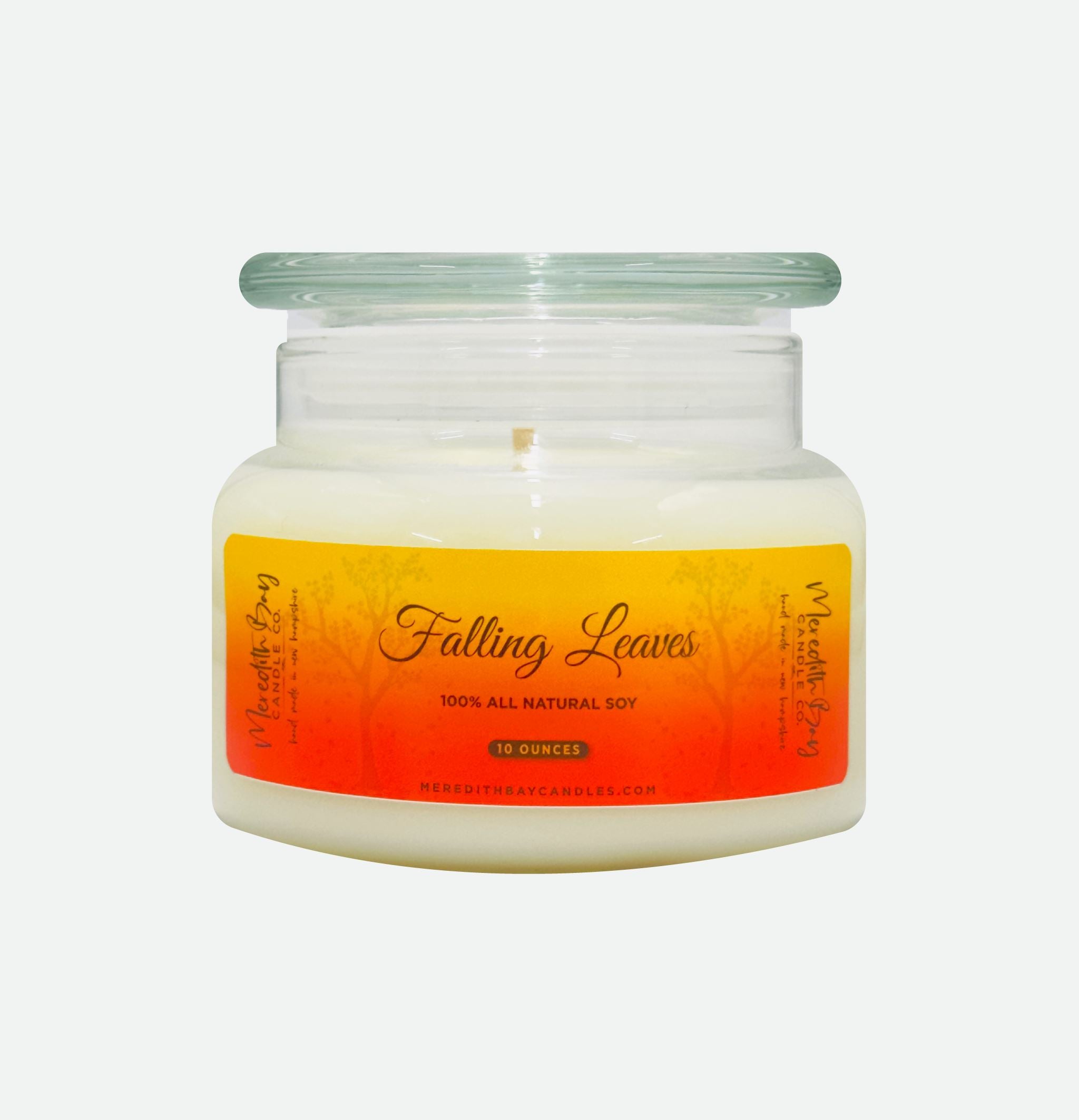 Falling Leaves Soy Candle Meredith Bay Candle Co 10 Oz 