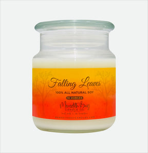 Falling Leaves Soy Candle Meredith Bay Candle Co 16 Oz 