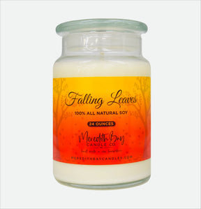 Falling Leaves Soy Candle Meredith Bay Candle Co 24 Oz 