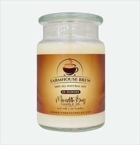 Farmhouse Brew Soy Candle Meredith Bay Candle Co 24 Oz 