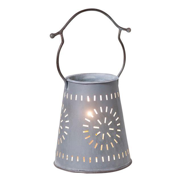 Farmhouse Wax Warmer in Weathered Zinc Wax Warmer Irvins Tinware 