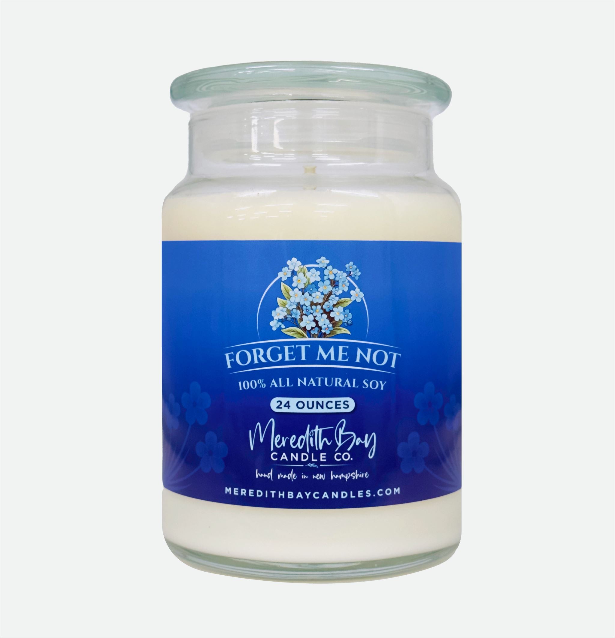 Forget Me Not Soy Candle Meredith Bay Candle Co 24 Oz 