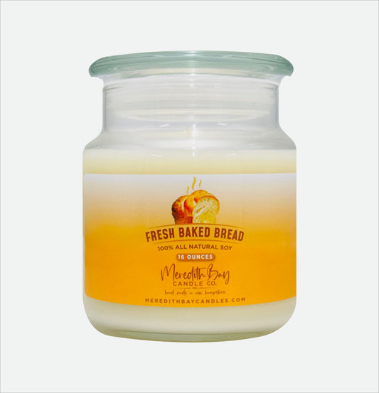 Fresh Baked Bread Soy Candle Meredith Bay Candle Co 16 Oz 