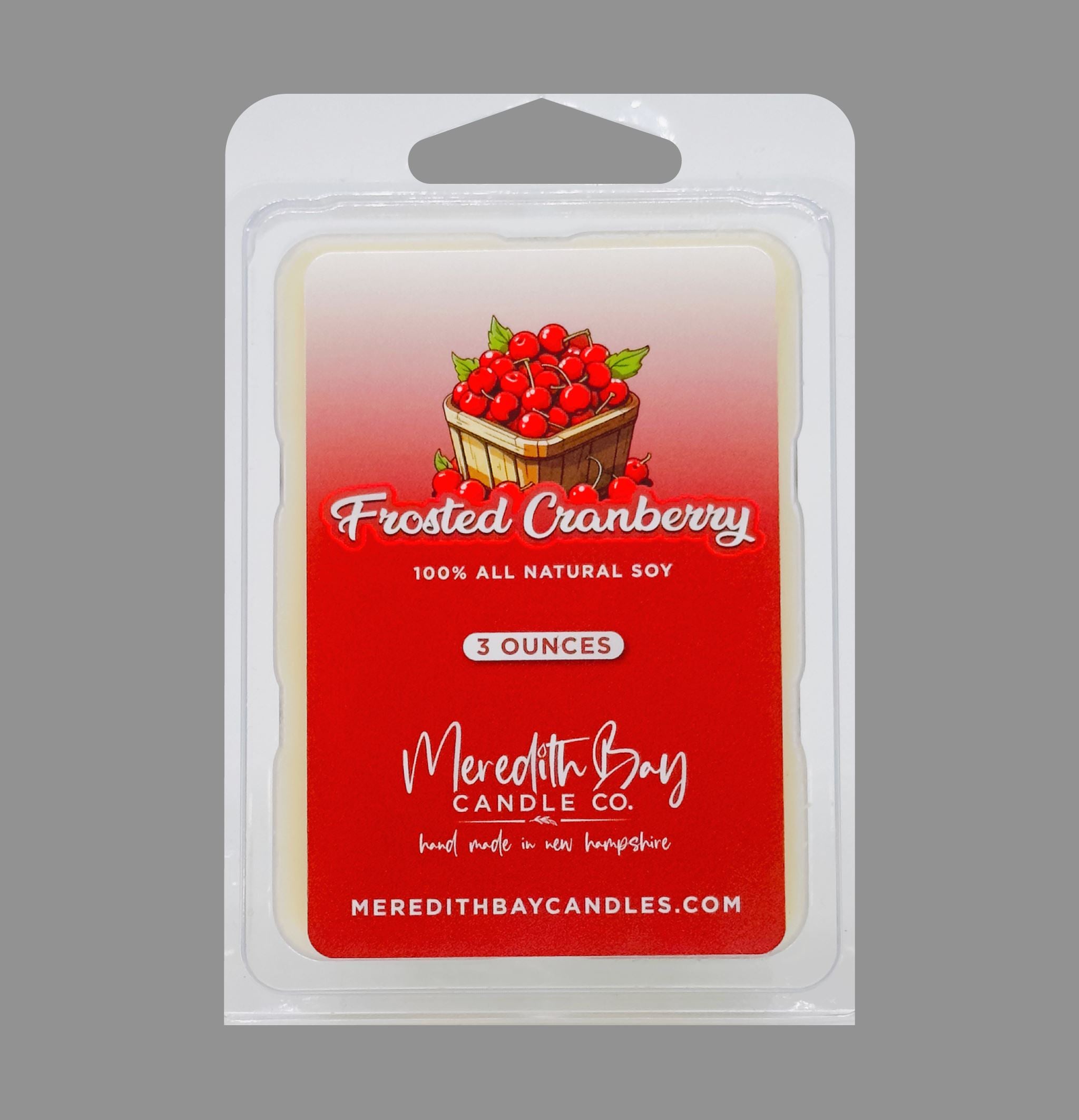 Frosted Cranberry Wax Melt Meredith Bay Candle Co 