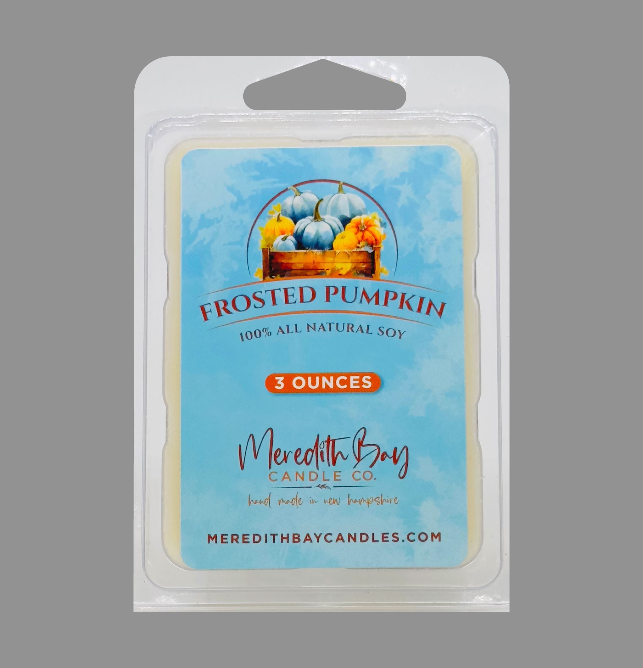 Frosted Pumpkin Wax Melt Meredith Bay Candle Co 