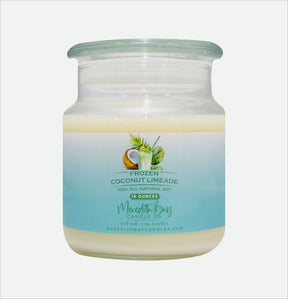 Frozen Coconut Limeade Soy Candle Meredith Bay Candle Co 16.0 Oz 