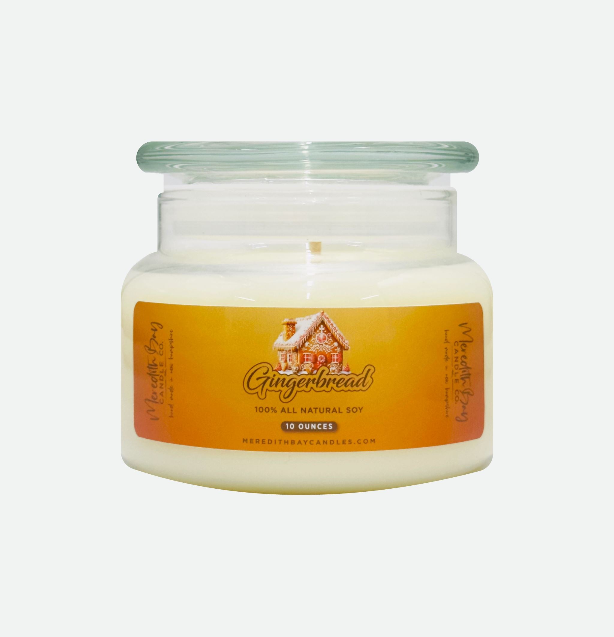 Gingerbread Soy Candle Meredith Bay Candle Co 10 Oz 