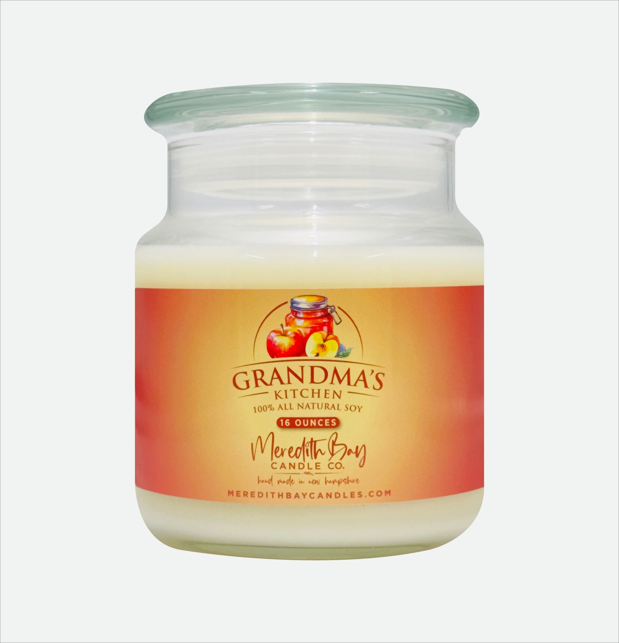 Grandma's Kitchen Soy Candle Meredith Bay Candle Co 16 Oz 