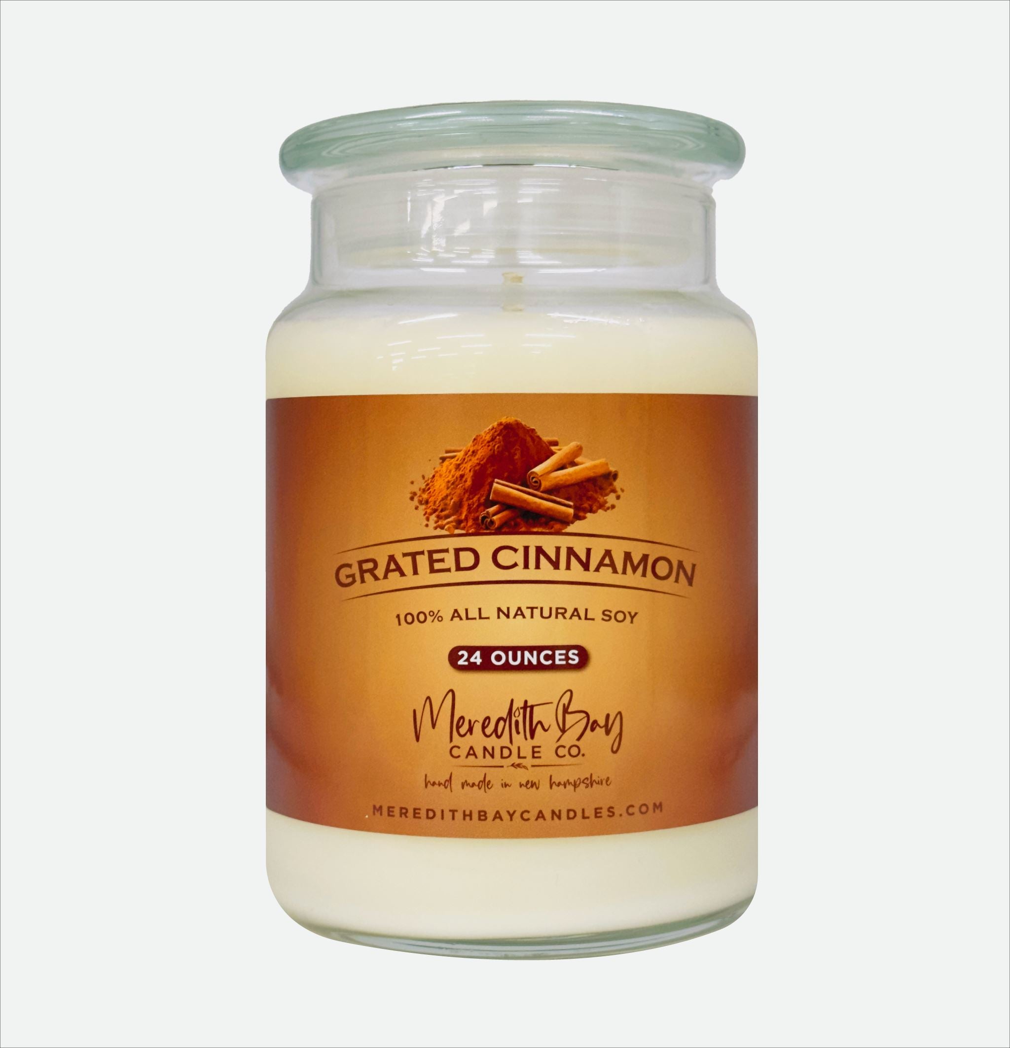 Grated Cinnamon Soy Candle Meredith Bay Candle Co 24 Oz 