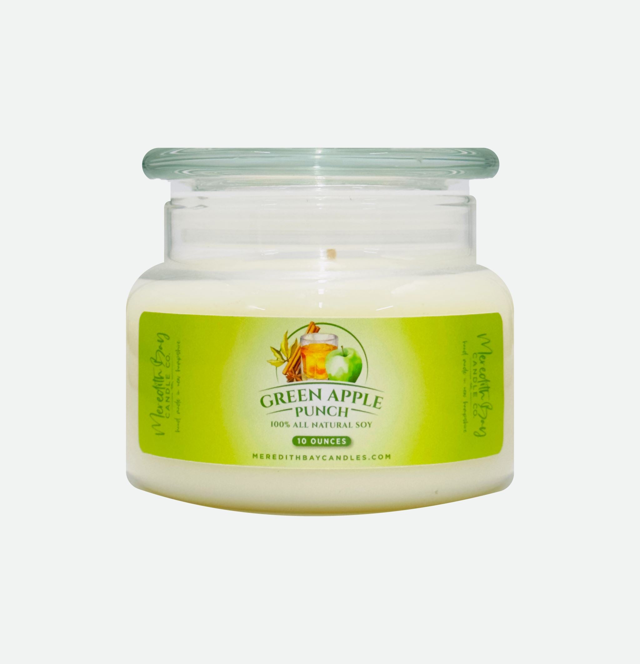 Green Apple Punch Soy Candle Meredith Bay Candle Co 10 Oz 