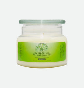 Green Clover & Aloe Soy Candle Meredith Bay Candle Co 10 Oz 
