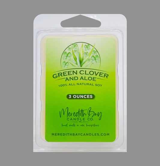 Green Clover & Aloe Wax Melt Meredith Bay Candle Co 