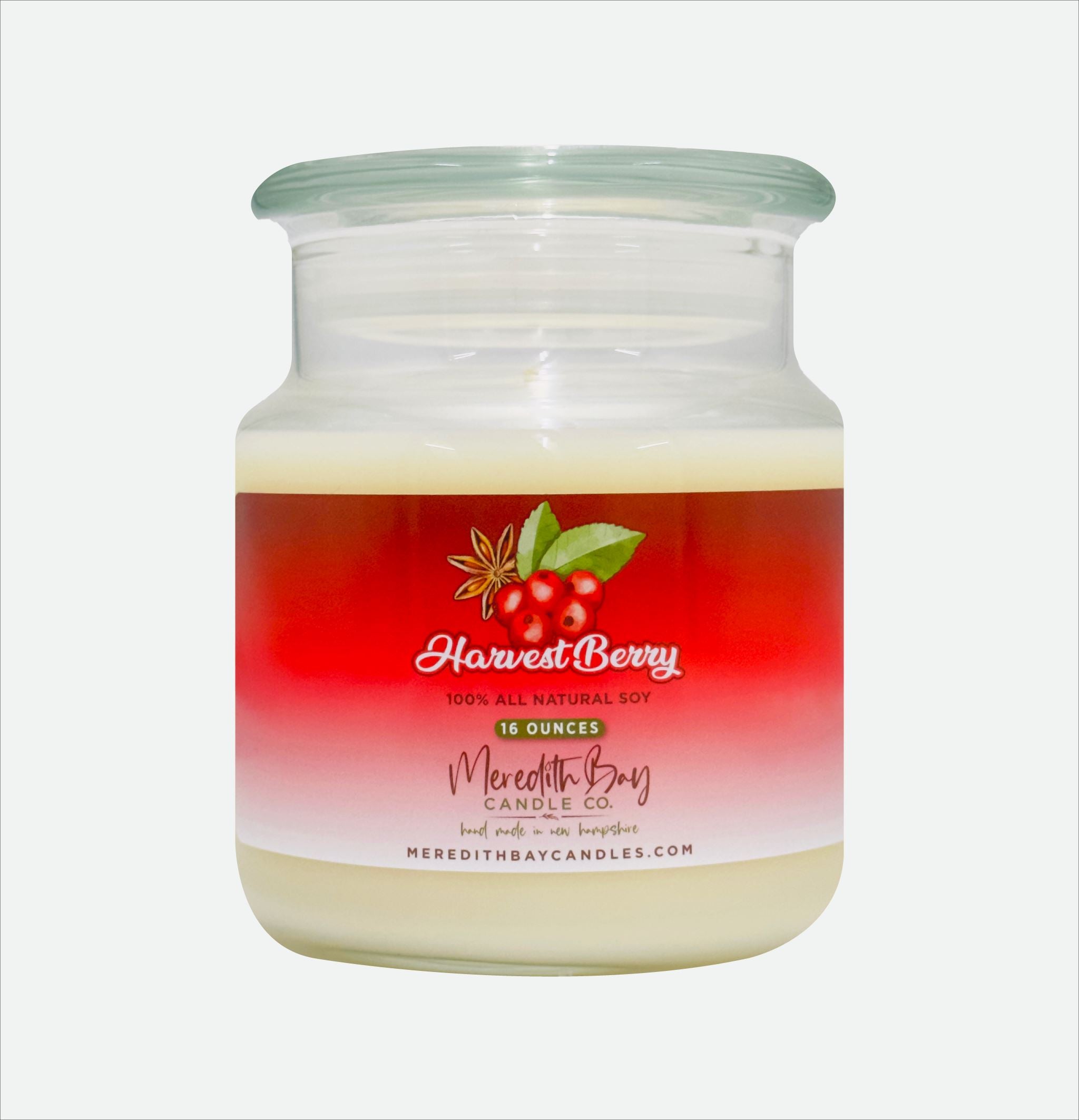 Harvest Berry Soy Candle Meredith Bay Candle Co 16 Oz 