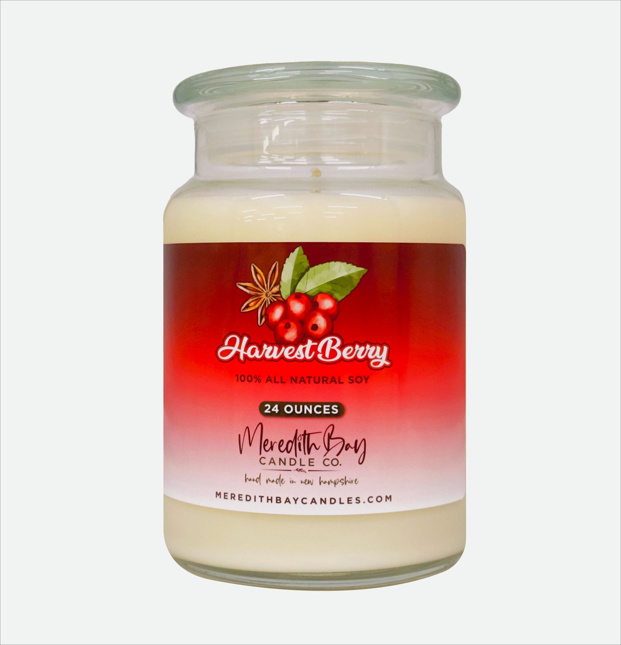 Harvest Berry Soy Candle Meredith Bay Candle Co 24 Oz 
