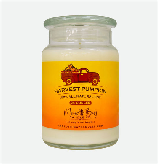 Harvest Pumpkin Soy Candle Meredith Bay Candle Co 24 Oz 
