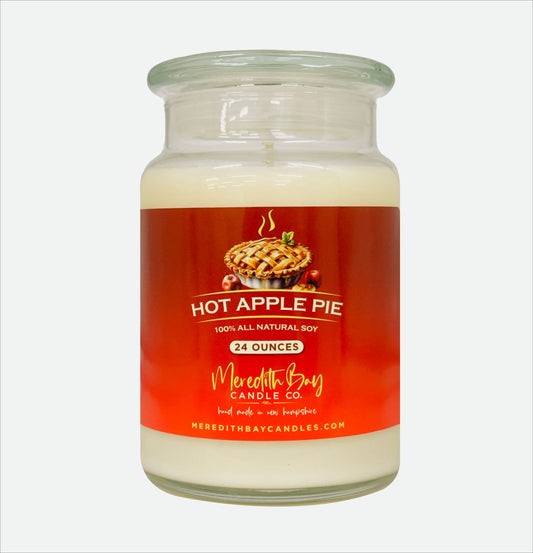 Hot Apple Pie Soy Candle Meredith Bay Candle Co 24 Oz 