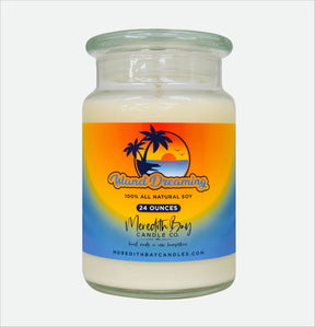 Island Dreaming Soy Candle Meredith Bay Candle Co 24 Oz 