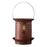 Jumbo Wax Warmer with Regular Star in Rustic Punched Tin Wax Warmer Irvins Tinware 