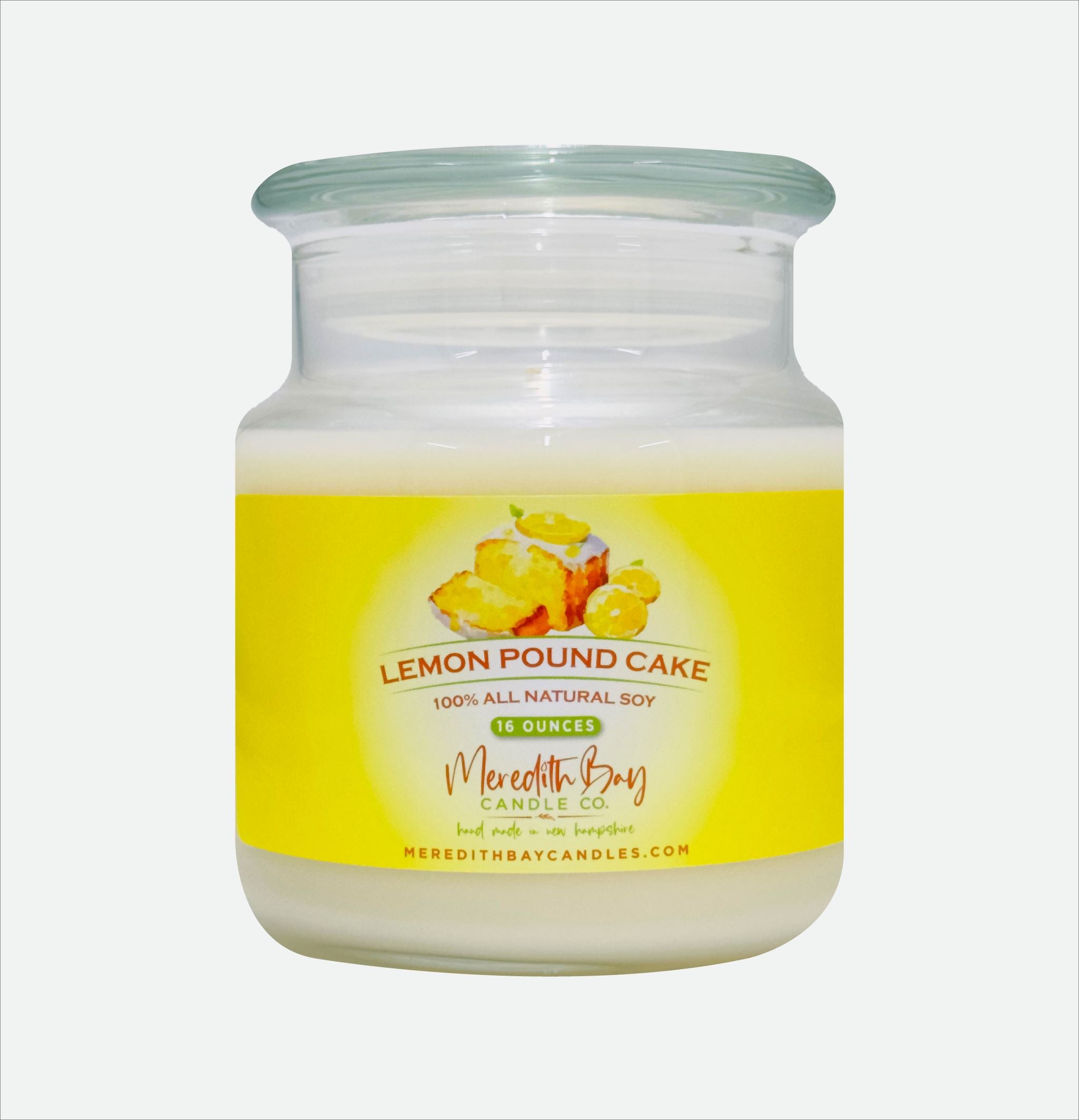 Lemon Pound Cake Soy Candle Meredith Bay Candle Co 16 Oz 