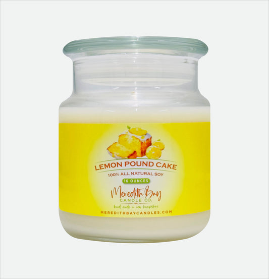 Lemon Pound Cake Soy Candle Meredith Bay Candle Co 16 Oz 