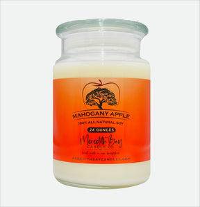 Mahogany Apple Soy Candle Meredith Bay Candle Co 24 Oz 