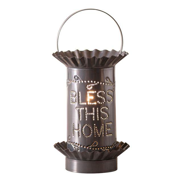 Mini Wax Warmer with Bless in Country Tin Wax Warmer Irvins Tinware 
