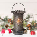 Load image into Gallery viewer, Mini Wax Warmer with Chisel in Kettle Black Punched Tin Wax Warmer Irvins Tinware 
