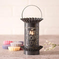 Load image into Gallery viewer, Mini Wax Warmer with Vertical Faith Hope Love in Country Tin Wax Warmer Irvins Tinware 
