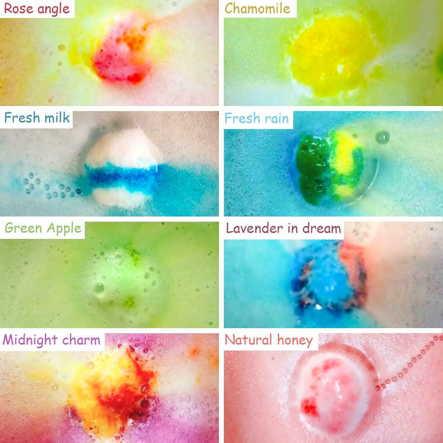 Naga Living Bath Bombs 16 Colorful, Fizzy, Scented Bath Bombs Apothecary Meredith Bay Candle Co 