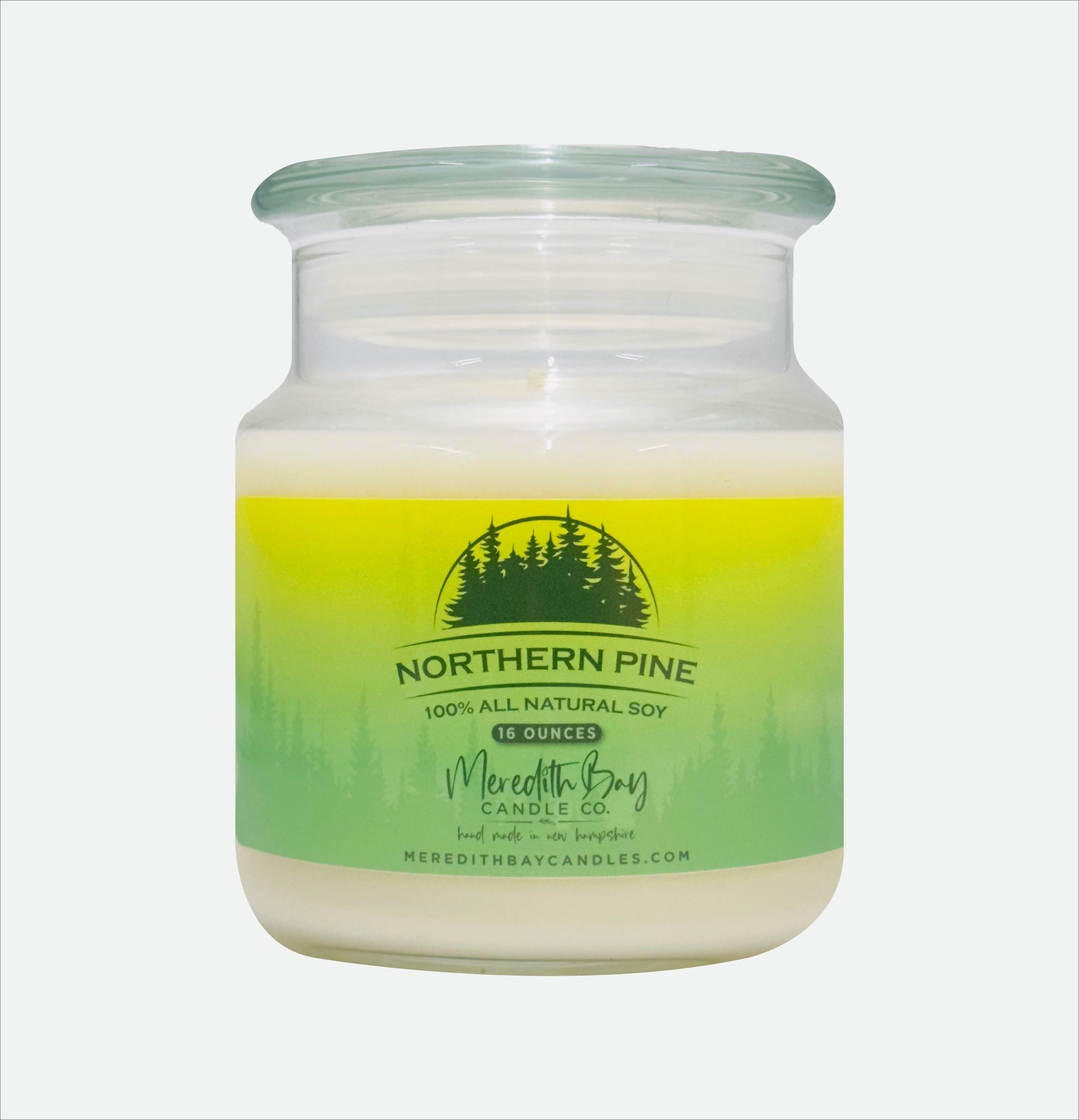 Northern Pine Soy Candle Meredith Bay Candle Co 16 Oz 