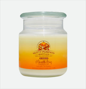Nutty Pumpkin Waffles Soy Candle Meredith Bay Candle Co 16 Oz 