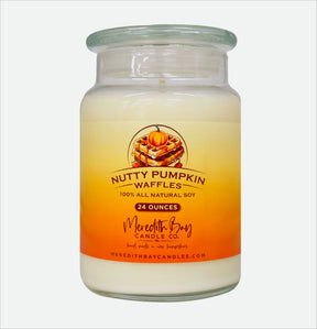 Nutty Pumpkin Waffles Soy Candle Meredith Bay Candle Co 24 Oz 
