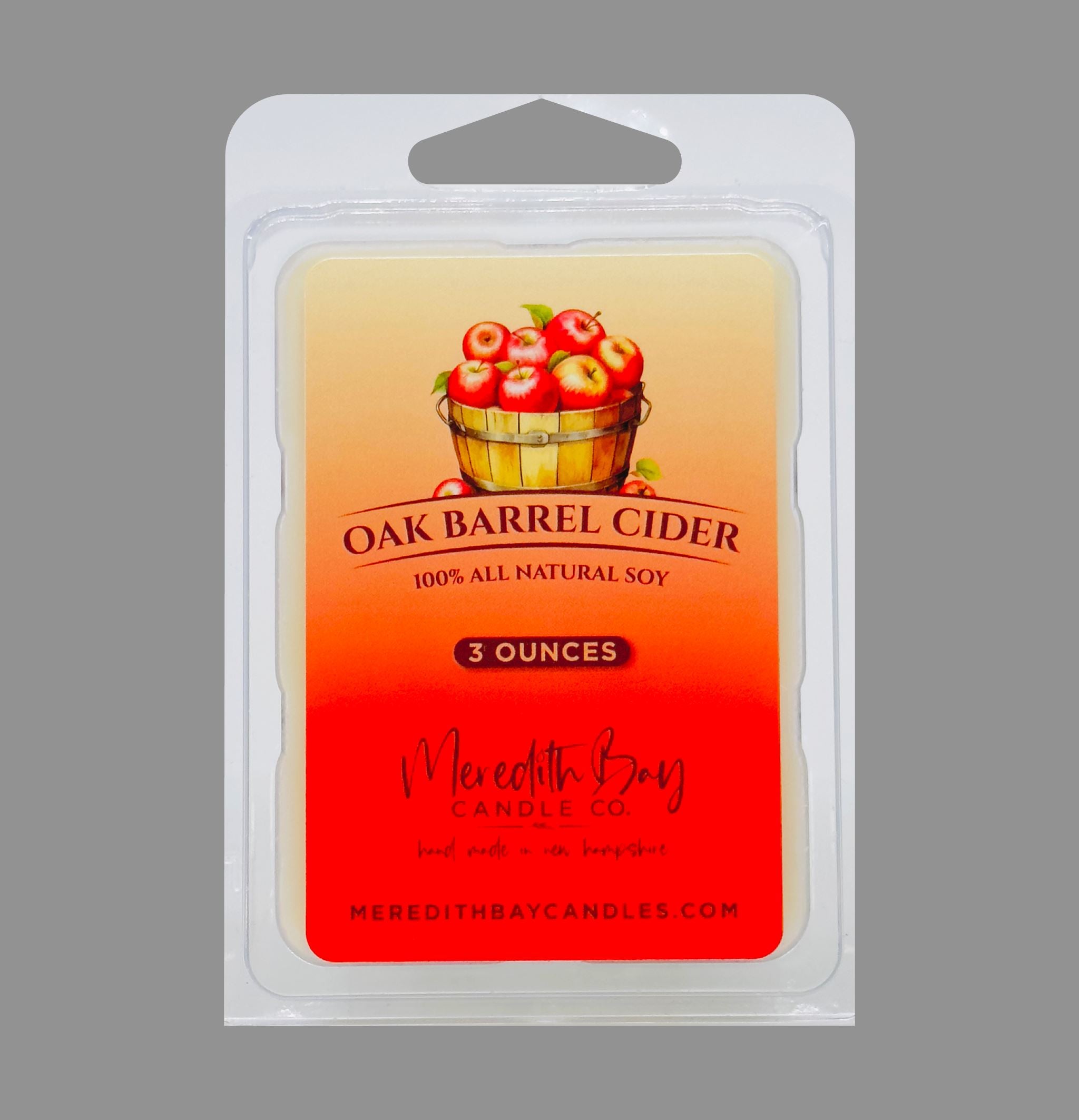 Oak Barrel Cider Wax Melt Meredith Bay Candle Co 