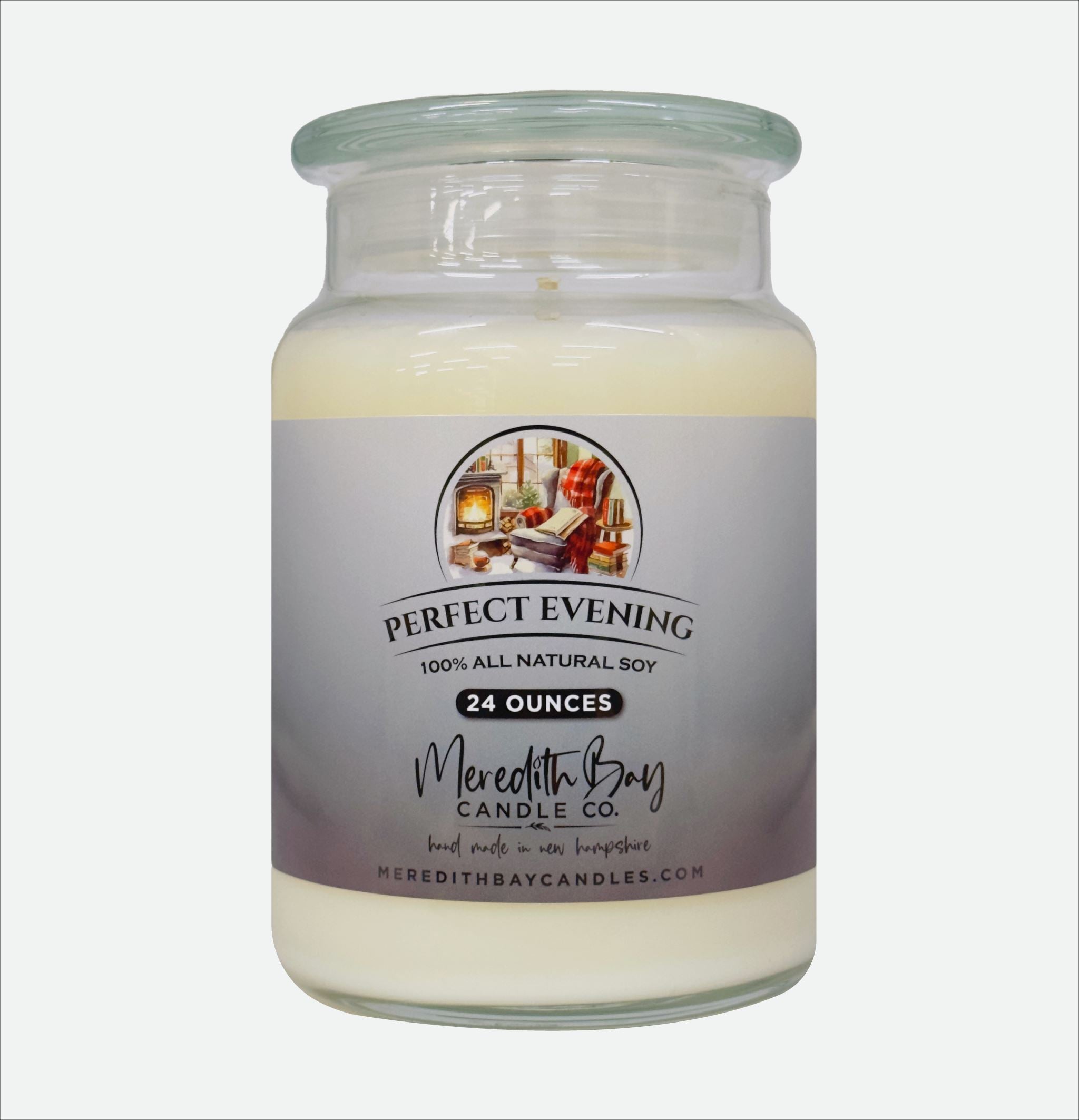 Perfect Evening Soy Candle Meredith Bay Candle Co 24 Oz 