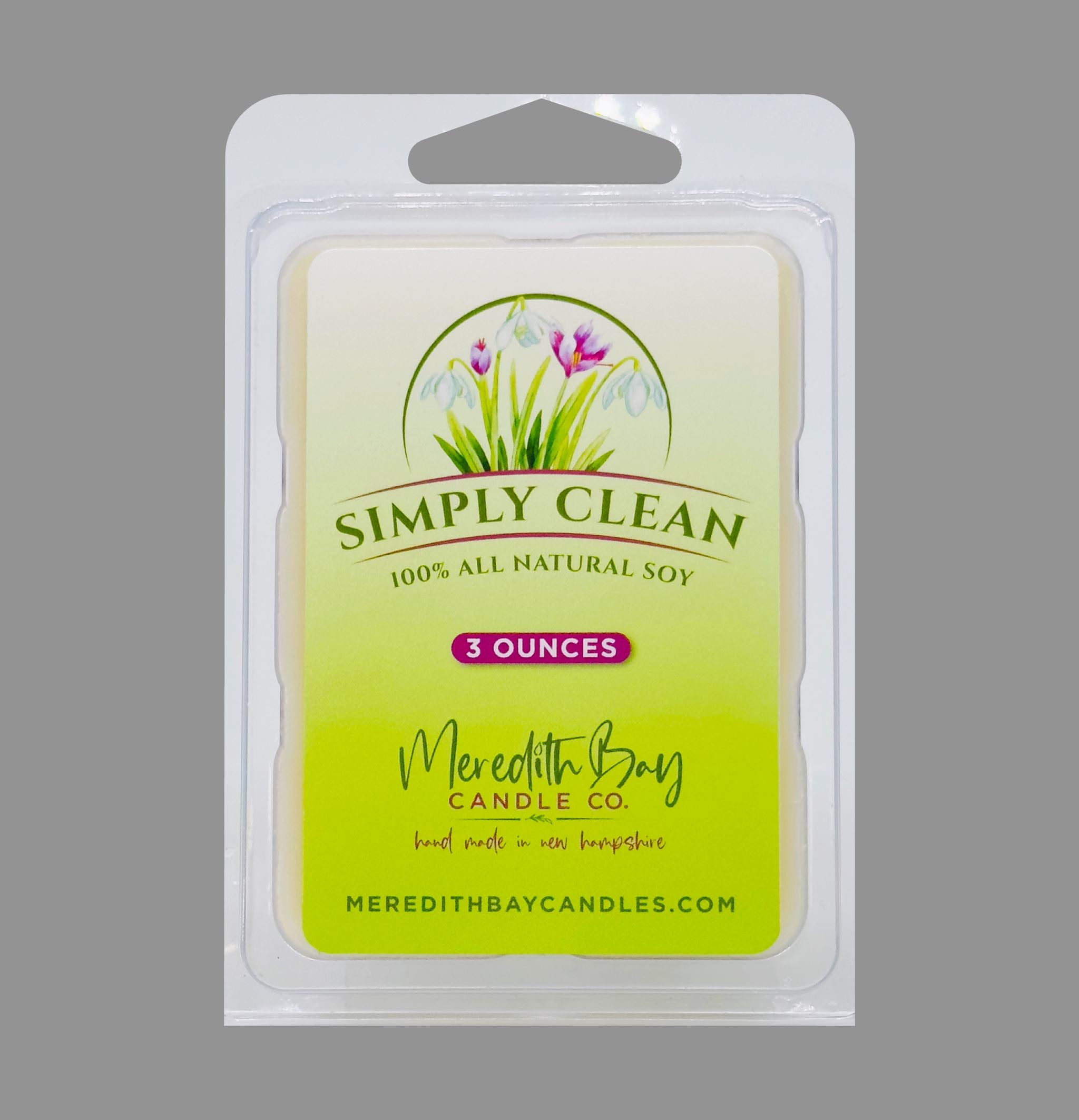 Simply Clean Wax Melt Meredith Bay Candle Co 