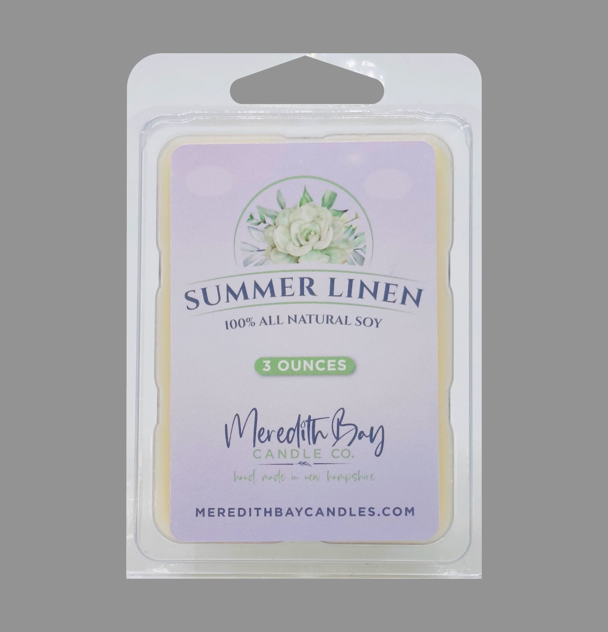 Summer Linen Wax Melt Meredith Bay Candle Co 