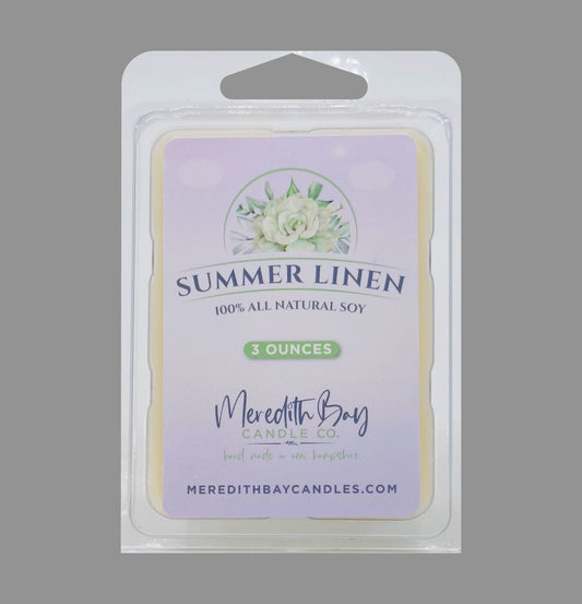 Summer Linen Wax Melt Meredith Bay Candle Co 